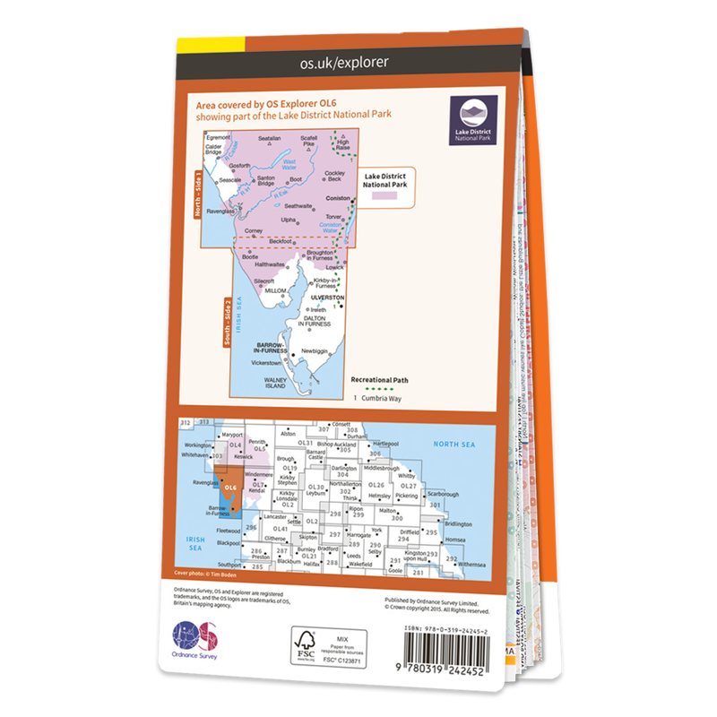 OS Explorer Map OL6 - Lake District South West-1
